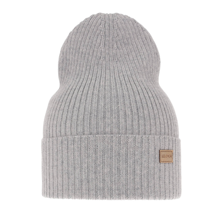 Căciulă  pentru femei primăvară/iarnă gri 100% lână merino extra fină Sophie