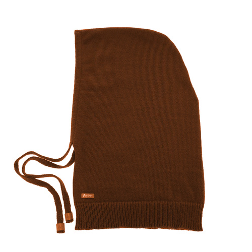 Balaclava de iarnă pentru femei, maro, cu lână merino, Elizabeth