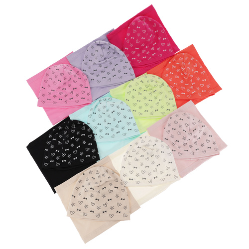 Set de primăvară-toamnă pentru fete bumbac: căciulă și fular circular violet Lovena