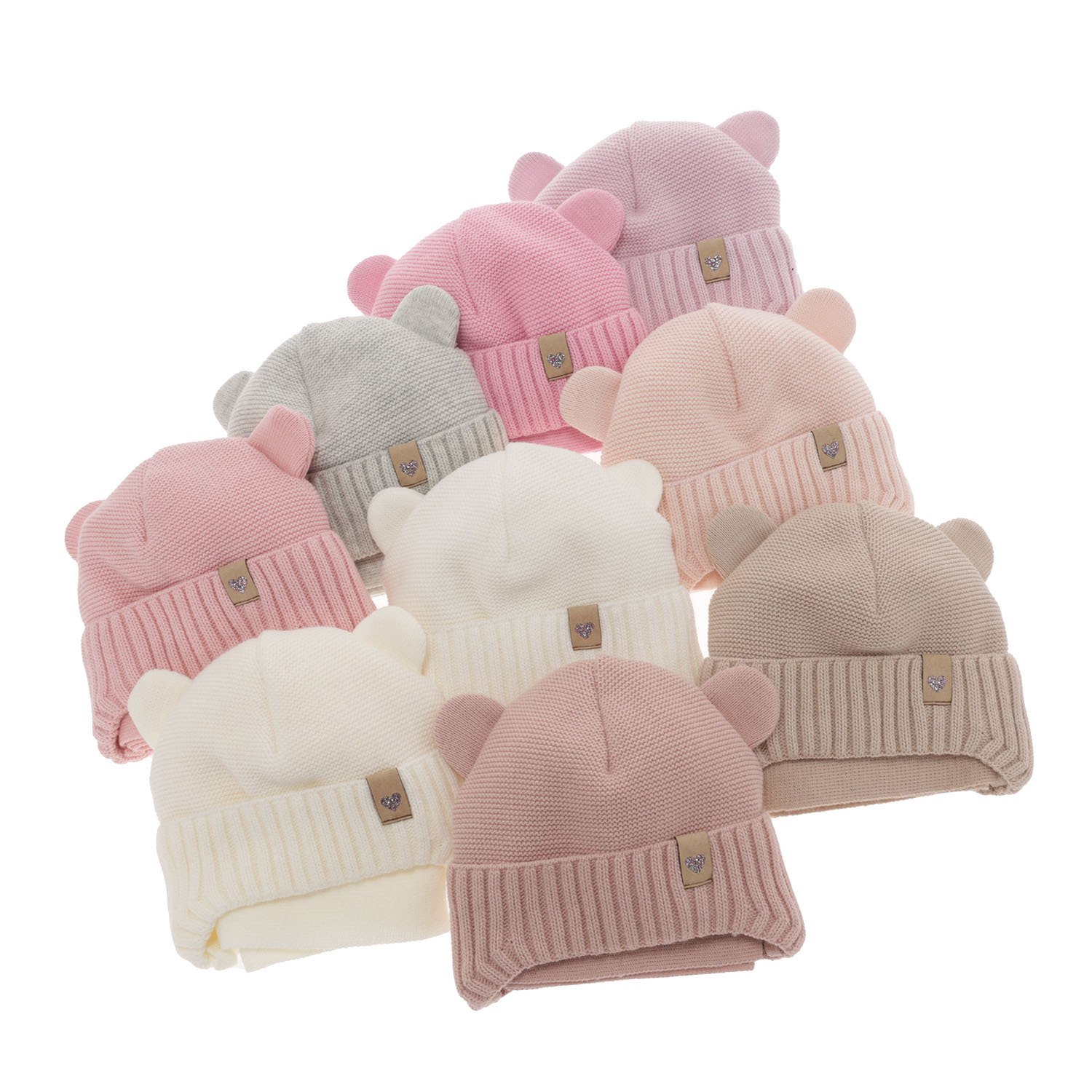 Set de iarnă pentru fete: căciulă și fular bej Alice