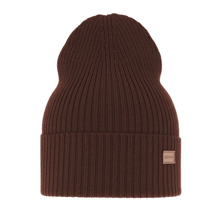 Căciulă de iarnă pentru femei, de primăvară, maro, 100% lână merino, Sophie