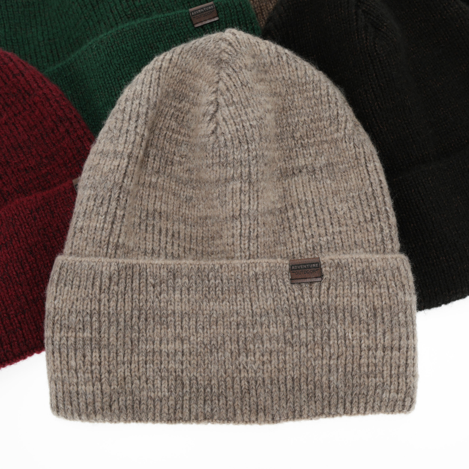 Căciulă de iarnă pentru bărbați, khaki, cu lână merino, Korins