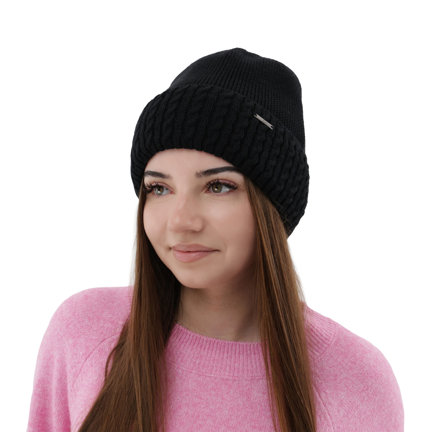 Căciulă de iarnă pentru femei din lână de merino, culoare gri Febe