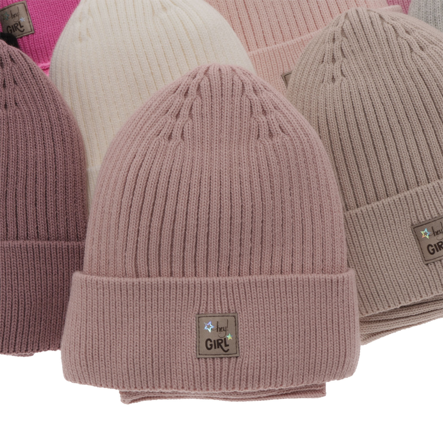 Set de iarnă pentru fete: căciulă și fular circular gri Georgina