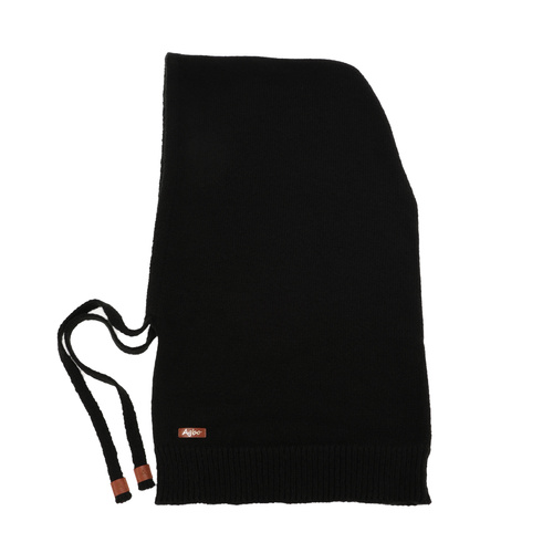 Balaclava de iarnă pentru femei, neagră, cu lână merino, Elizabeth