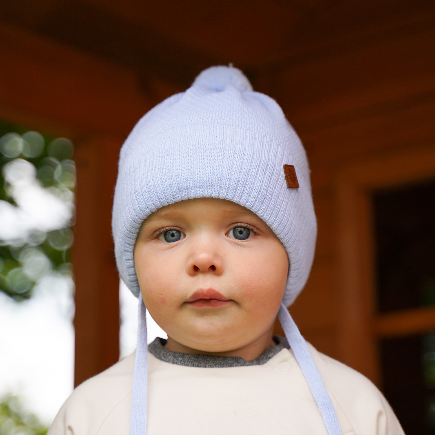 Căciulă de primăvară-toamnă pentru băieți ecru Halmin