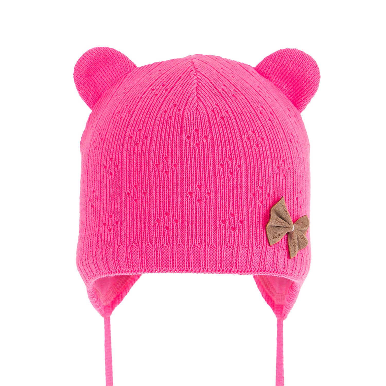 Căciulă de primăvară-toamnă pentru fete, cu bumbac, roz Lotta