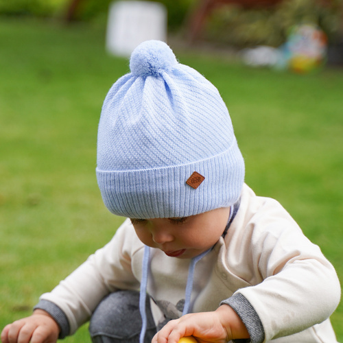 Căciulă de primăvară-toamnă pentru băieți ecru Halmin