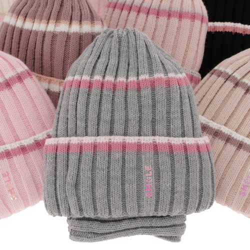 Set de iarnă pentru fete: căciulă și fular circular gri Judit