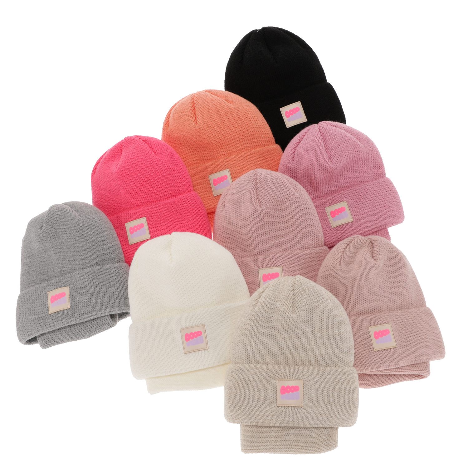 Set de iarnă pentru fete: căciulă și fular circular gri Josephin