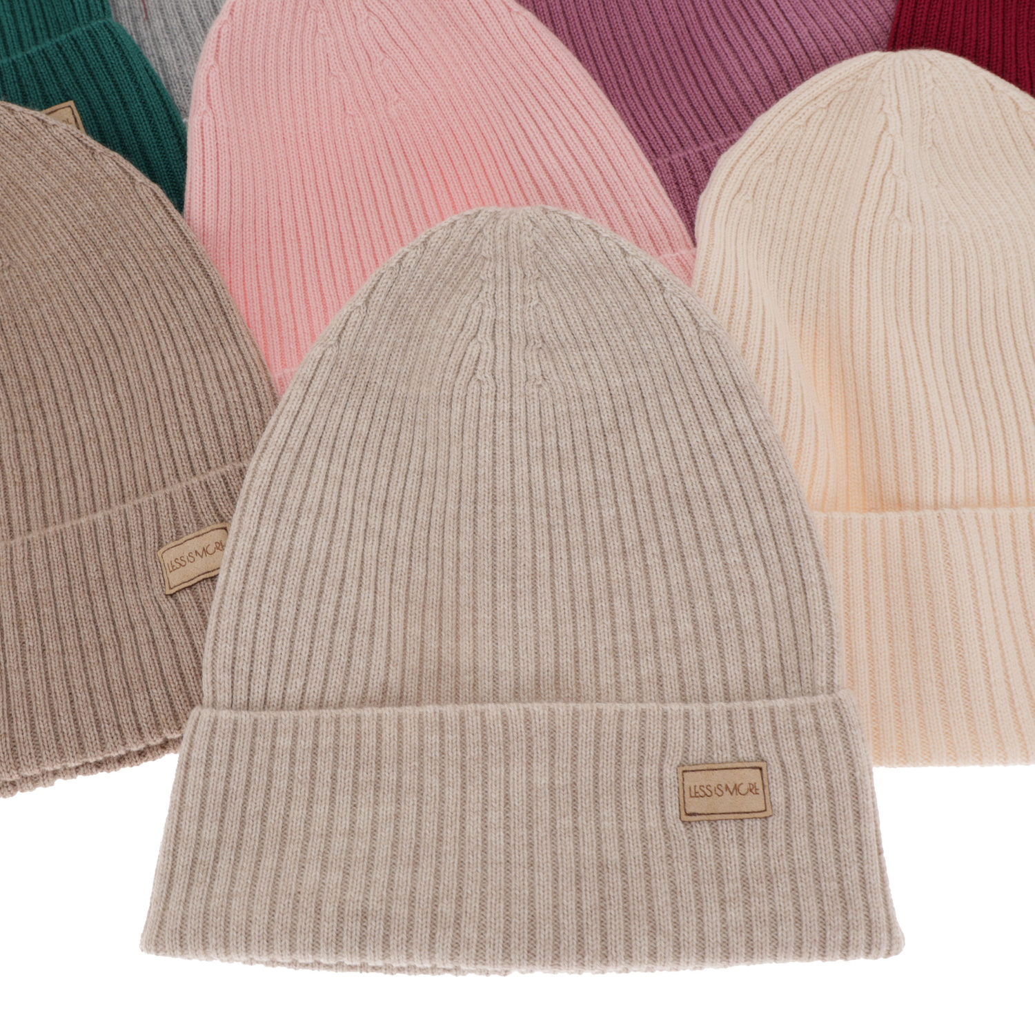 Căciulă de iarnă pentru femei, primăvară, roz deschis, 100% lână merino, Sophie