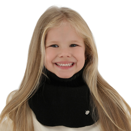 Fular circular de iarnă pentru fete negru Pixi