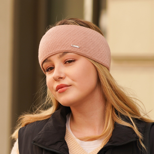 Bentiță de iarnă pentru femei, ecru, lână merino Katrina