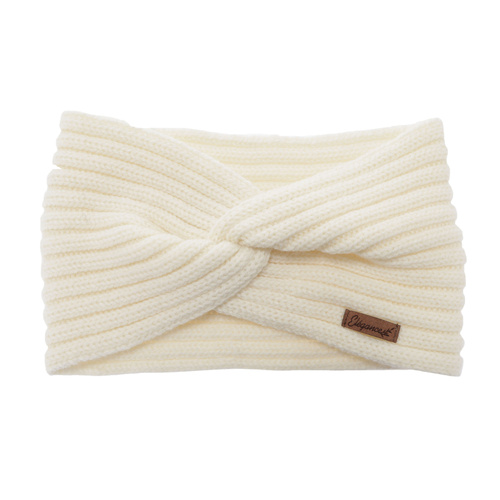 Bentiță de iarnă pentru femei, maro, 100% lână merino, Veka