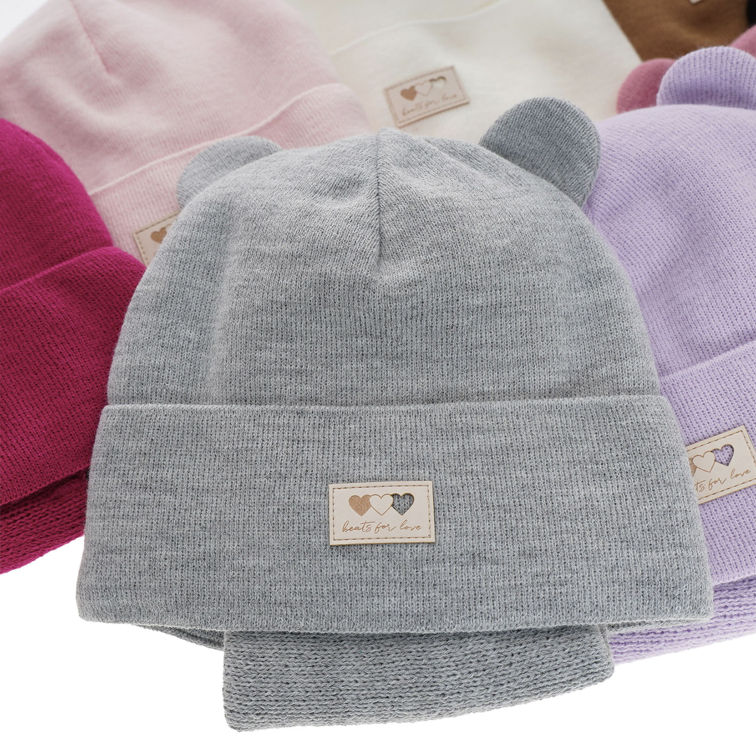 Set de iarnă pentru fete: căciulă și fular circular roz Xantia