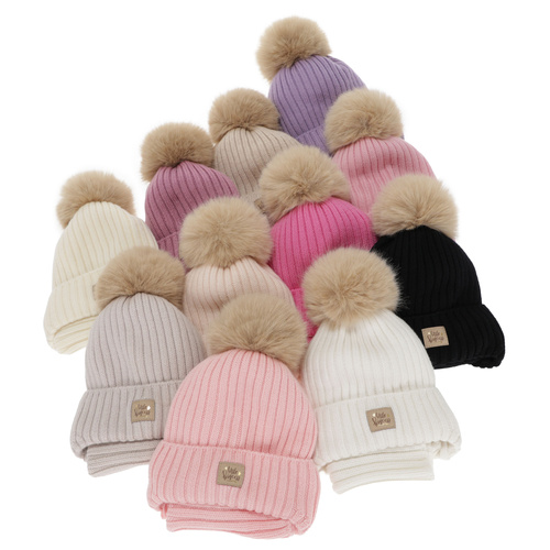 Set de iarnă pentru fete: căciulă și fular circular, alb, 100% lână merino, cu urechi, căptușit cu bumbac, Malesia