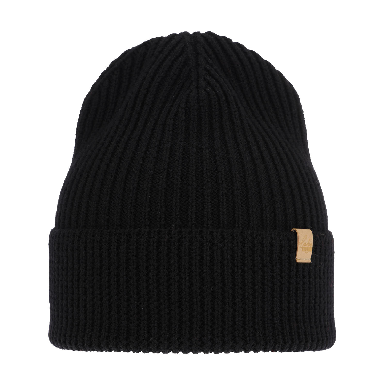 Căciulă de iarnă pentru femei neagră 100% lână merino extra fină Isla