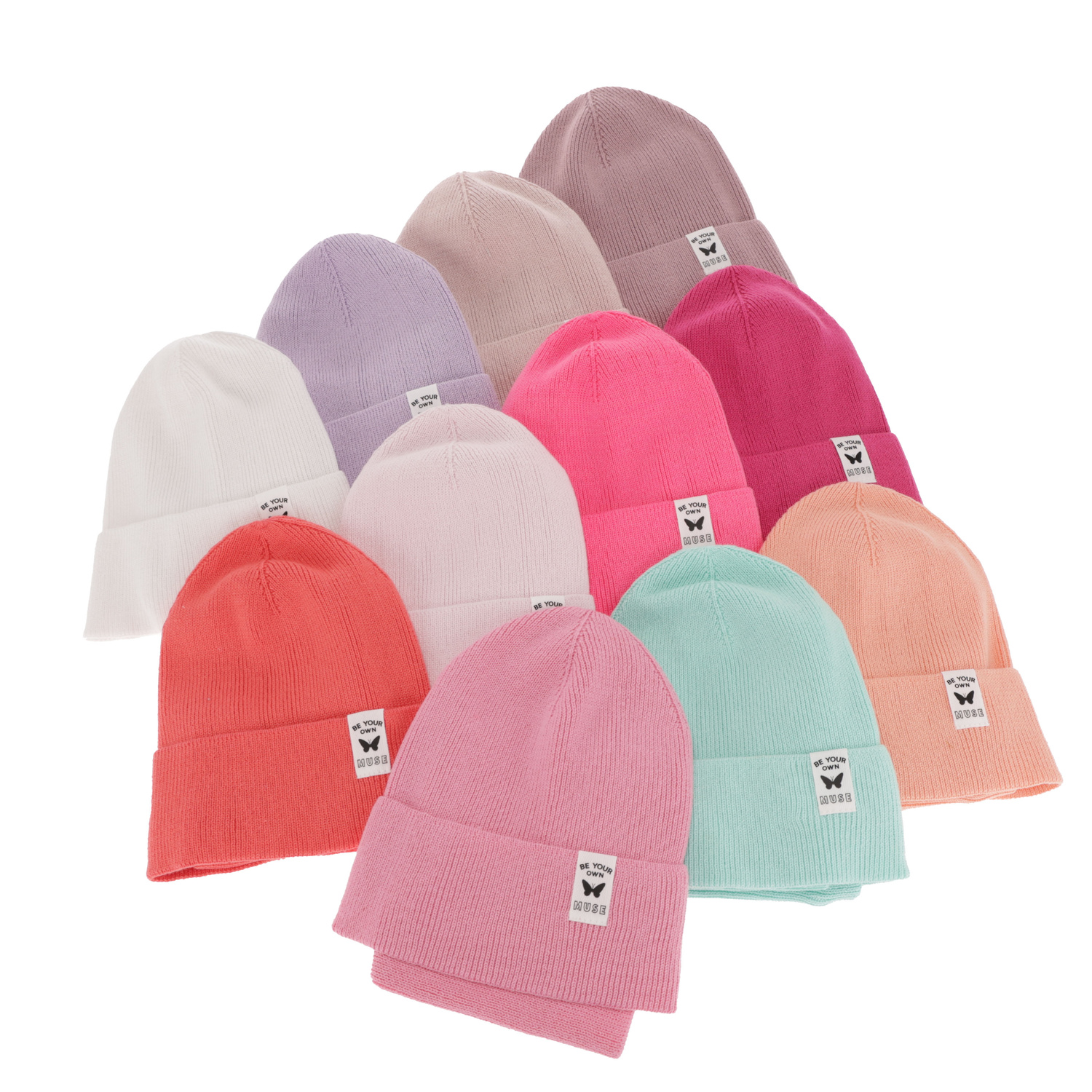 Set de primăvară-toamnă pentru fete: căciulă și fular circular, cu bumbac, roșu Leonita