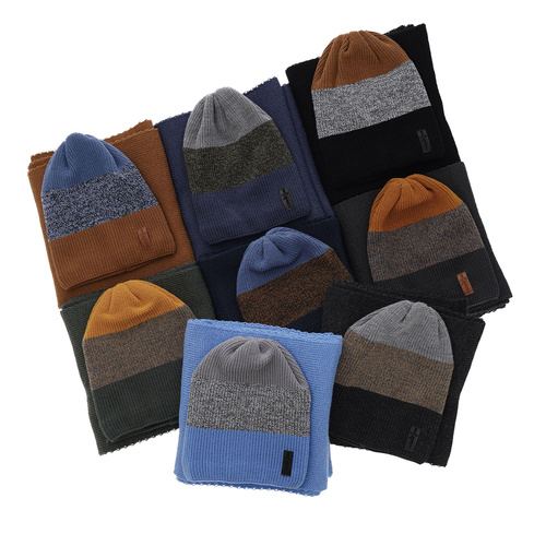 Set de iarnă pentru băieți: Căciulă și fular albastru Sonik