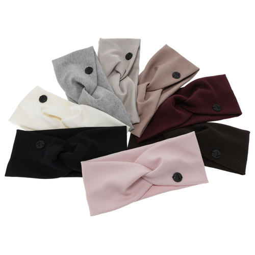 Bentiță de primăvară-toamnă pentru femei, neagră, din bumbac, Auri