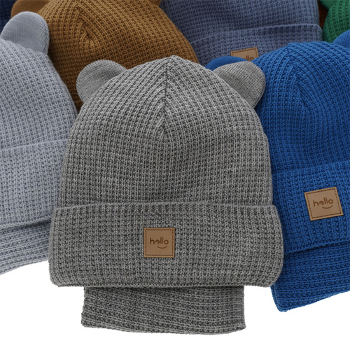 Set de iarnă pentru băieți: Căciulă și fular circular gri Michael