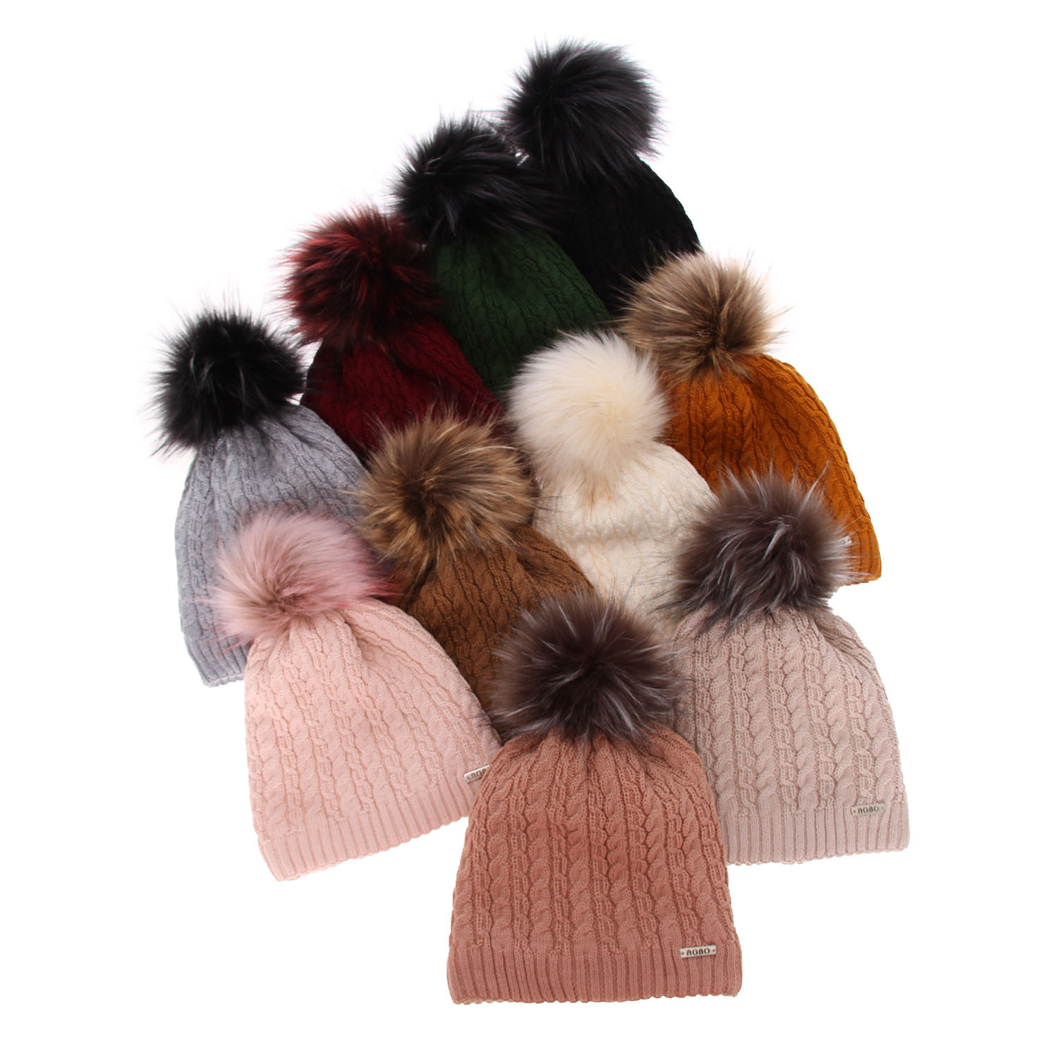 Căciulă de iarnă pentru femei, neagră, lână merino Satina