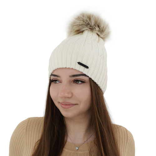 Căciulă de iarnă pentru femei, camel, lână merino Talaria