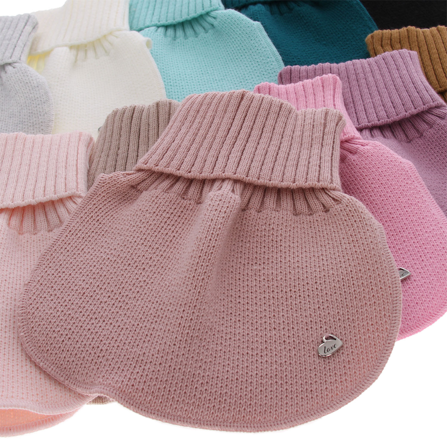 Fular circular de iarnă pentru fete negru Pixi