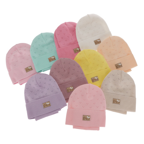 Set de primăvară-toamnă pentru fete: căciulă și fular circular, cu bumbac, portocaliu Alisa