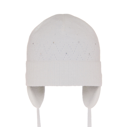 Căciulă de primăvară-toamnă pentru fete albă Apka