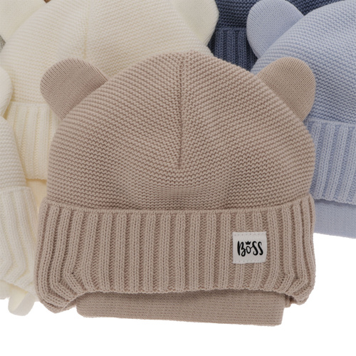 Set de iarnă pentru băieți: Căciulă și fular alb Luciano