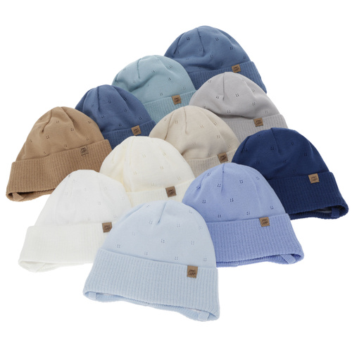 Căciulă de primăvară-toamnă pentru băieți, albastru, cu urechi, Leif