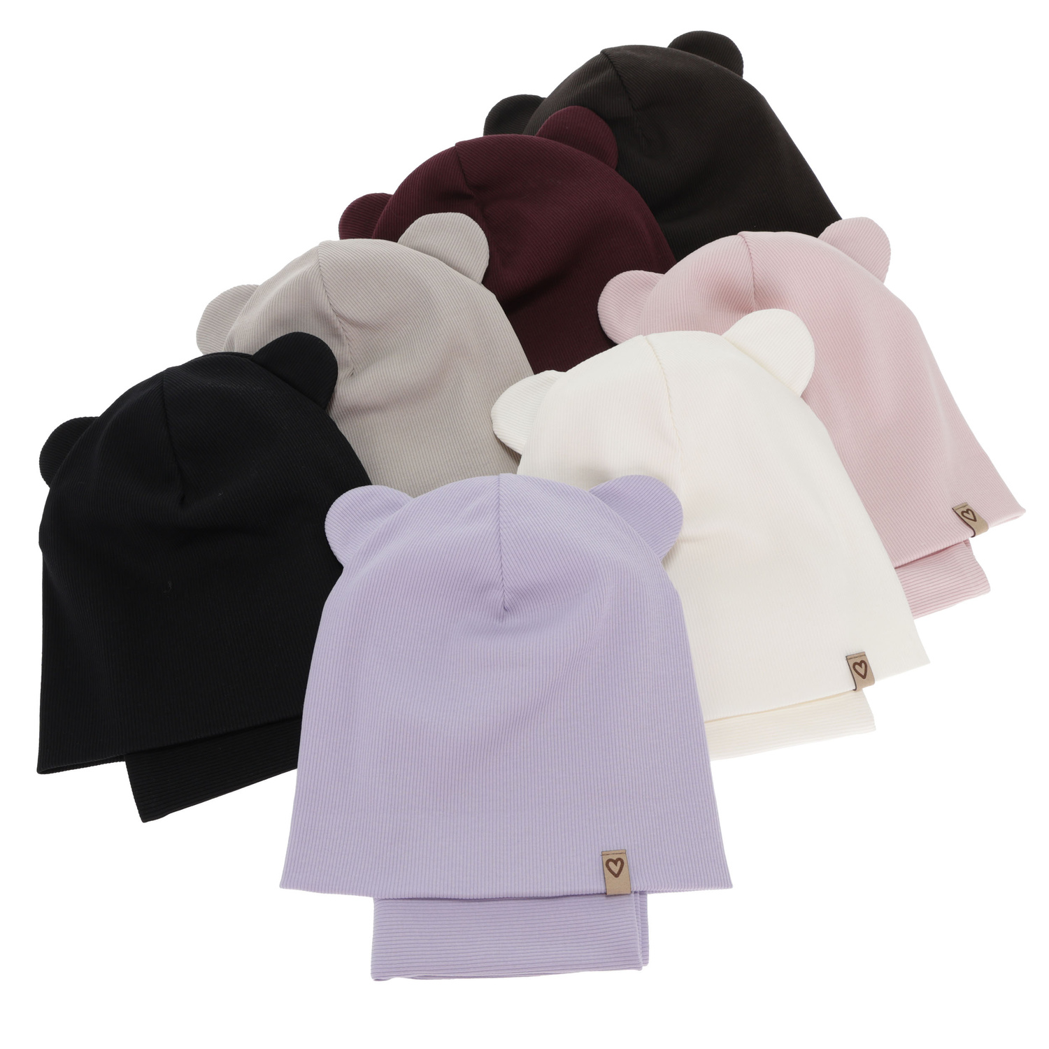 Set de primăvară-toamnă pentru fete: căciulă și fular circular, bawełniany, bej, Luminia