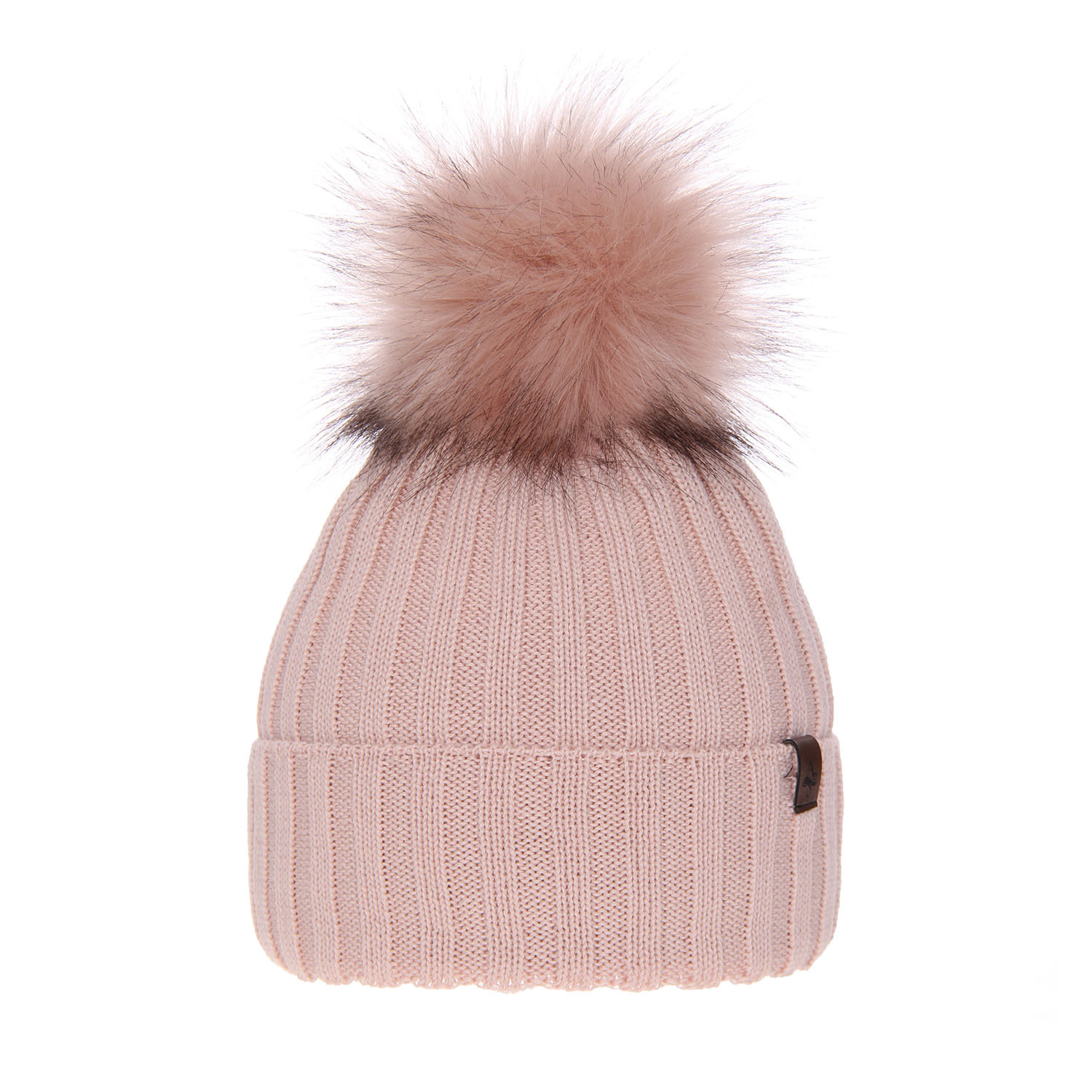 Căciulă de iarnă roz pentru femei din lână merino Texa