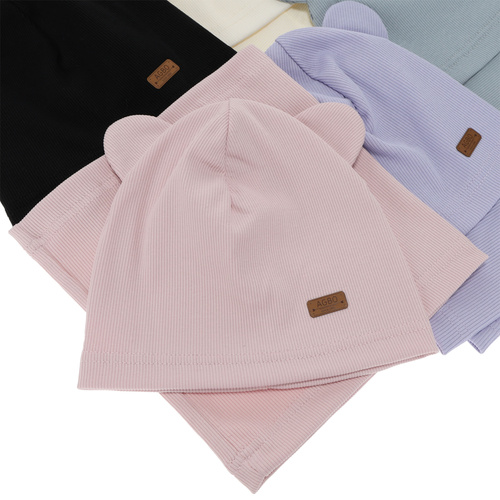 Set primăvară-toamnă pentru fete: căciulă și fular circular, din bumbac, bej Georgea