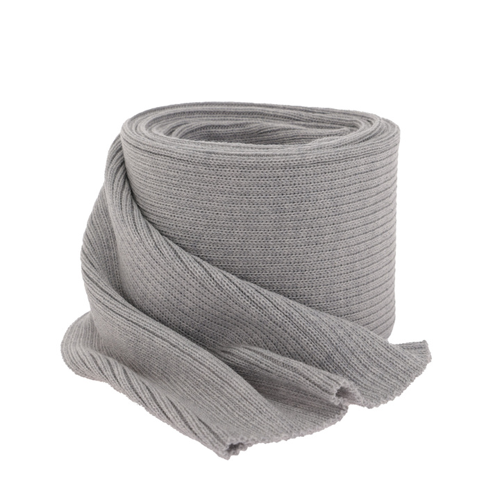 Fular de iarnă pentru bărbați gri 100% lână merinos extra fină Brayan