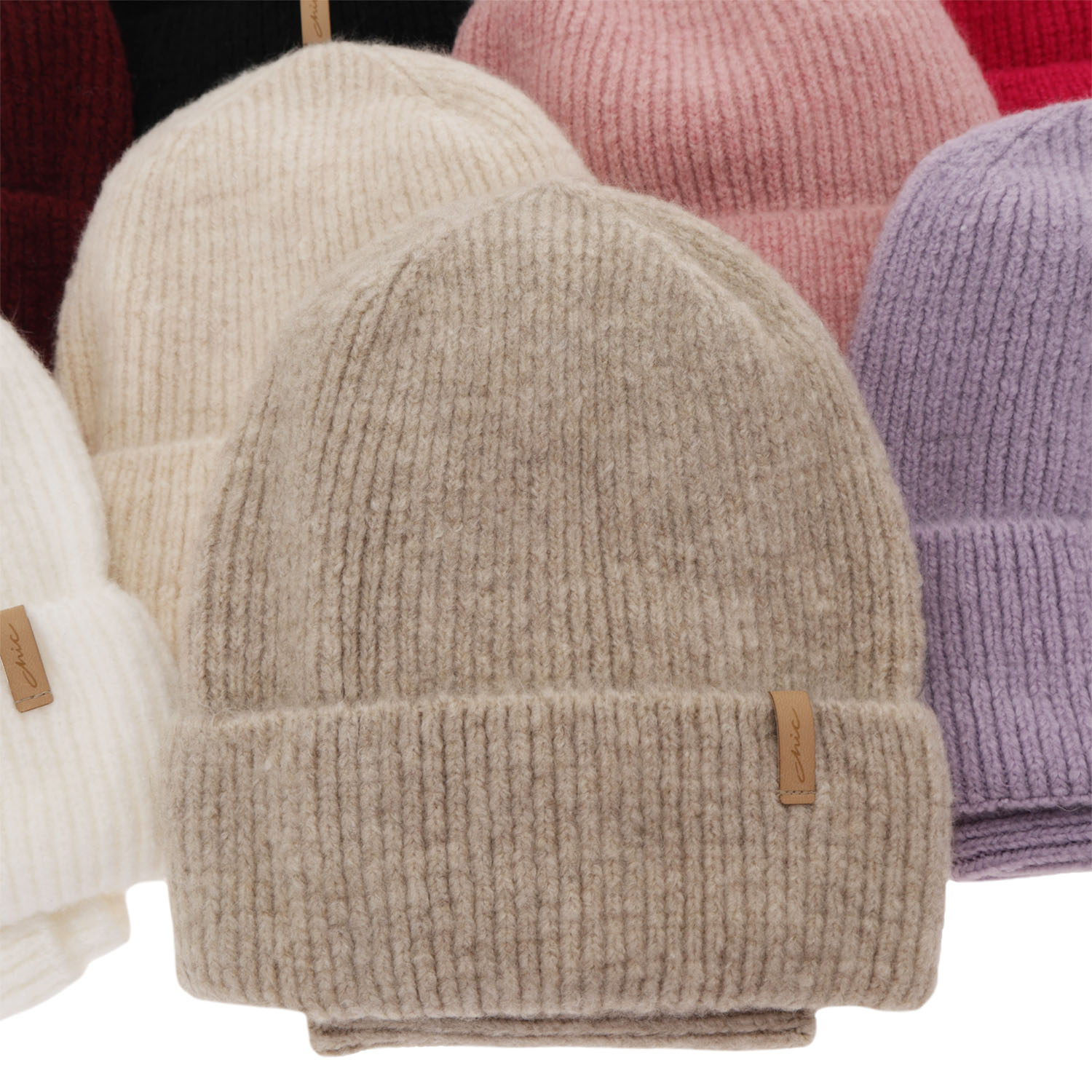 Set de iarnă pentru fete: căciulă și fular circular negru Edila