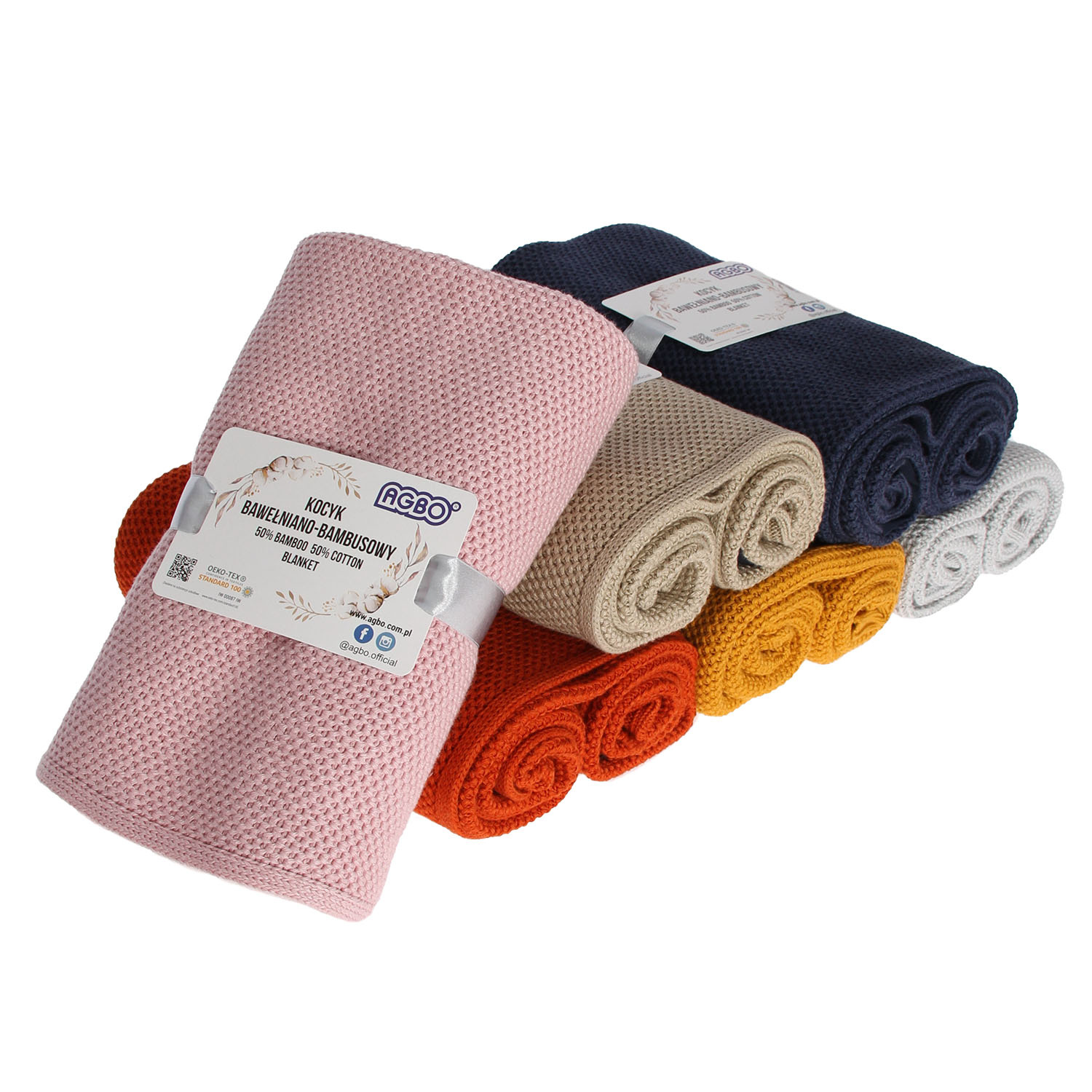 Pătură din bambus - bumbac pentru bebeluși roșie Bing