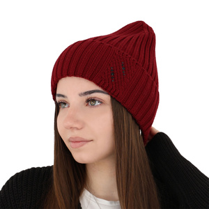 Căciulă de iarnă pentru femei gri 100% lână merino extra fină Ariga