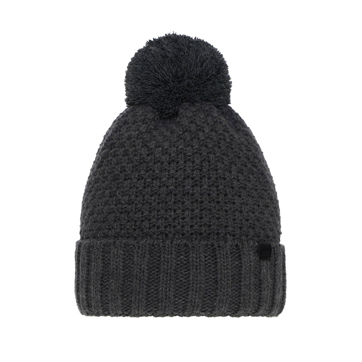 Căciulă de iarnă pentru băieți gri cu pompon Polins