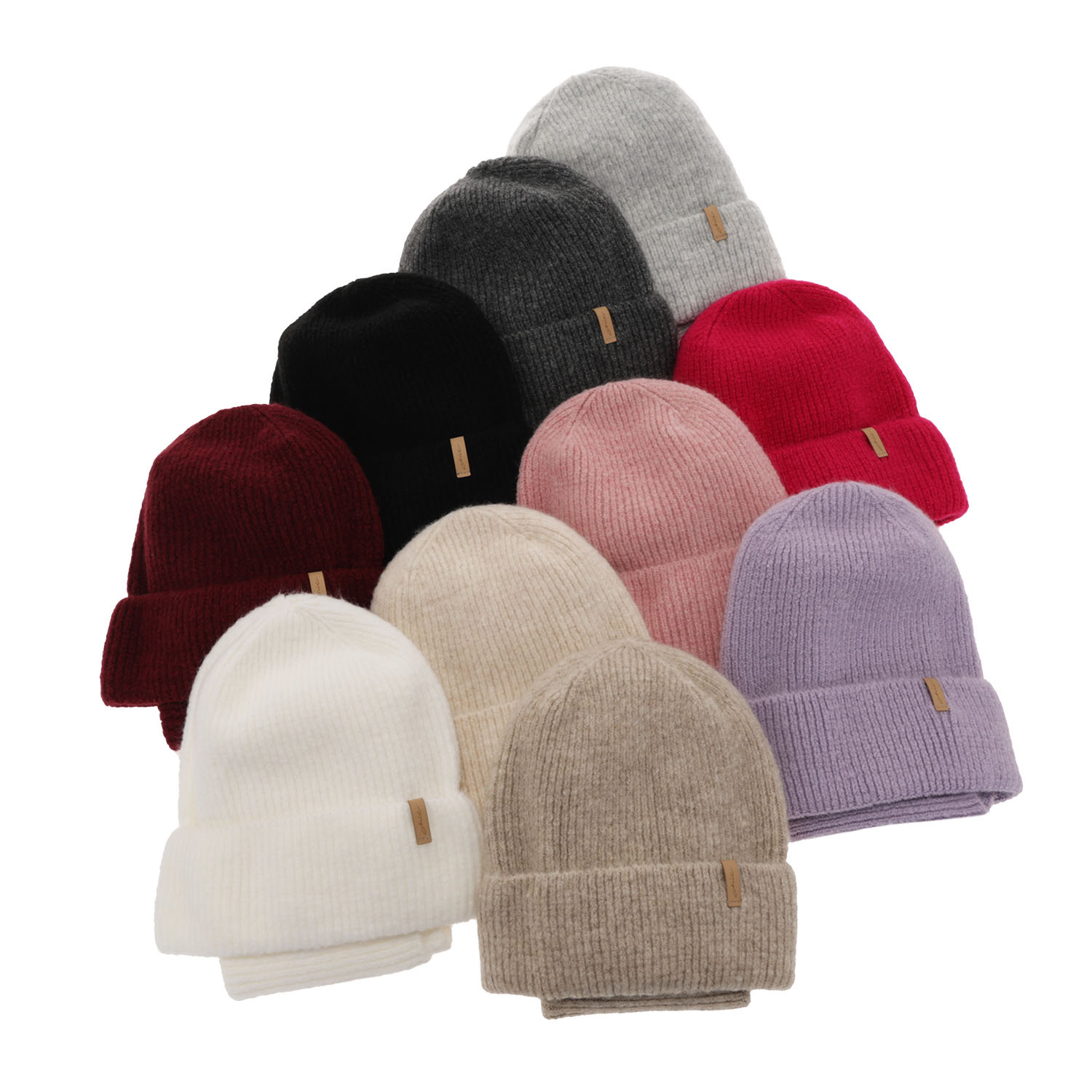 Set de iarnă pentru fete: căciulă și fular circular negru Edila