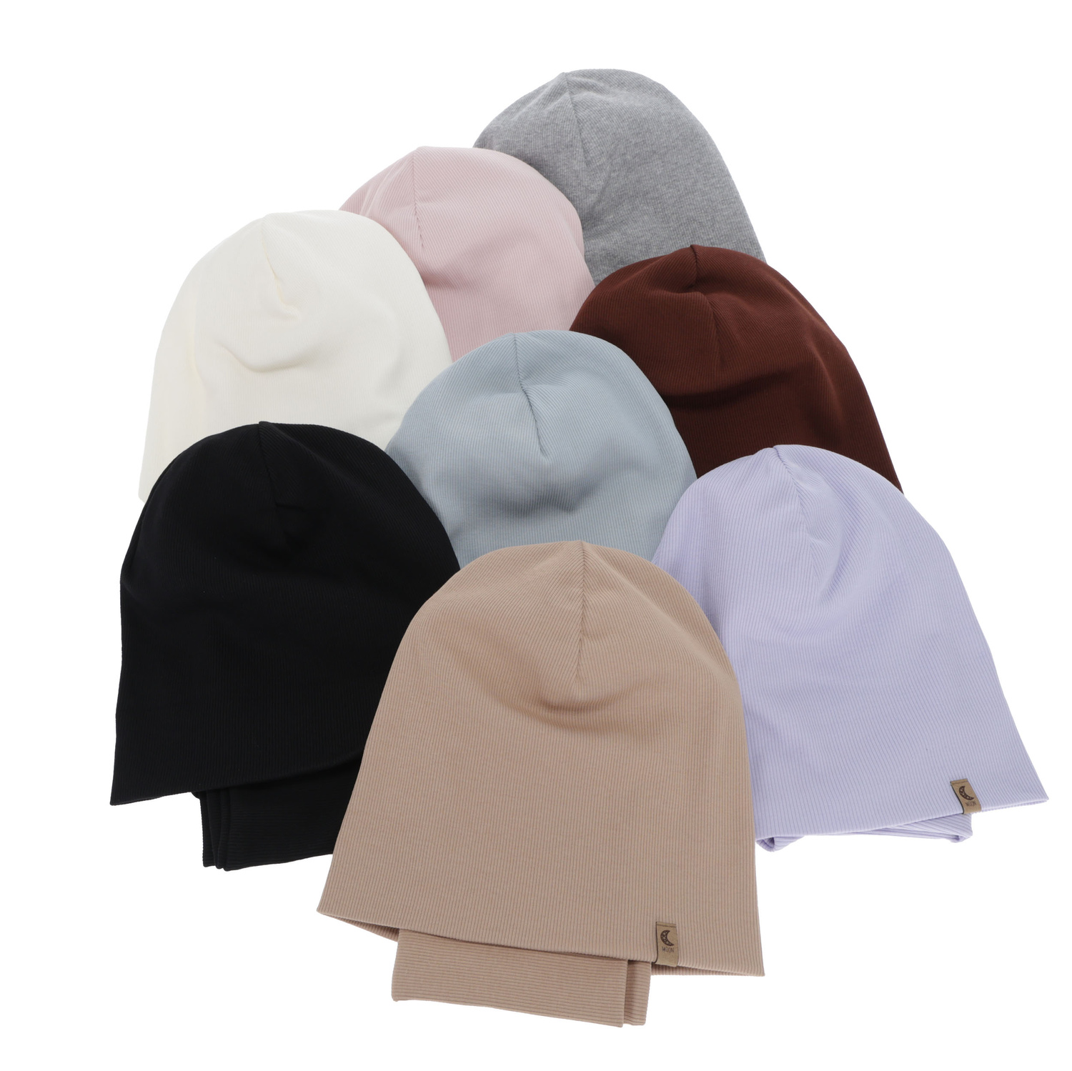 Set de primăvară-toamnă pentru fete: căciulă și fular circular, bej, din bumbac, Bravura