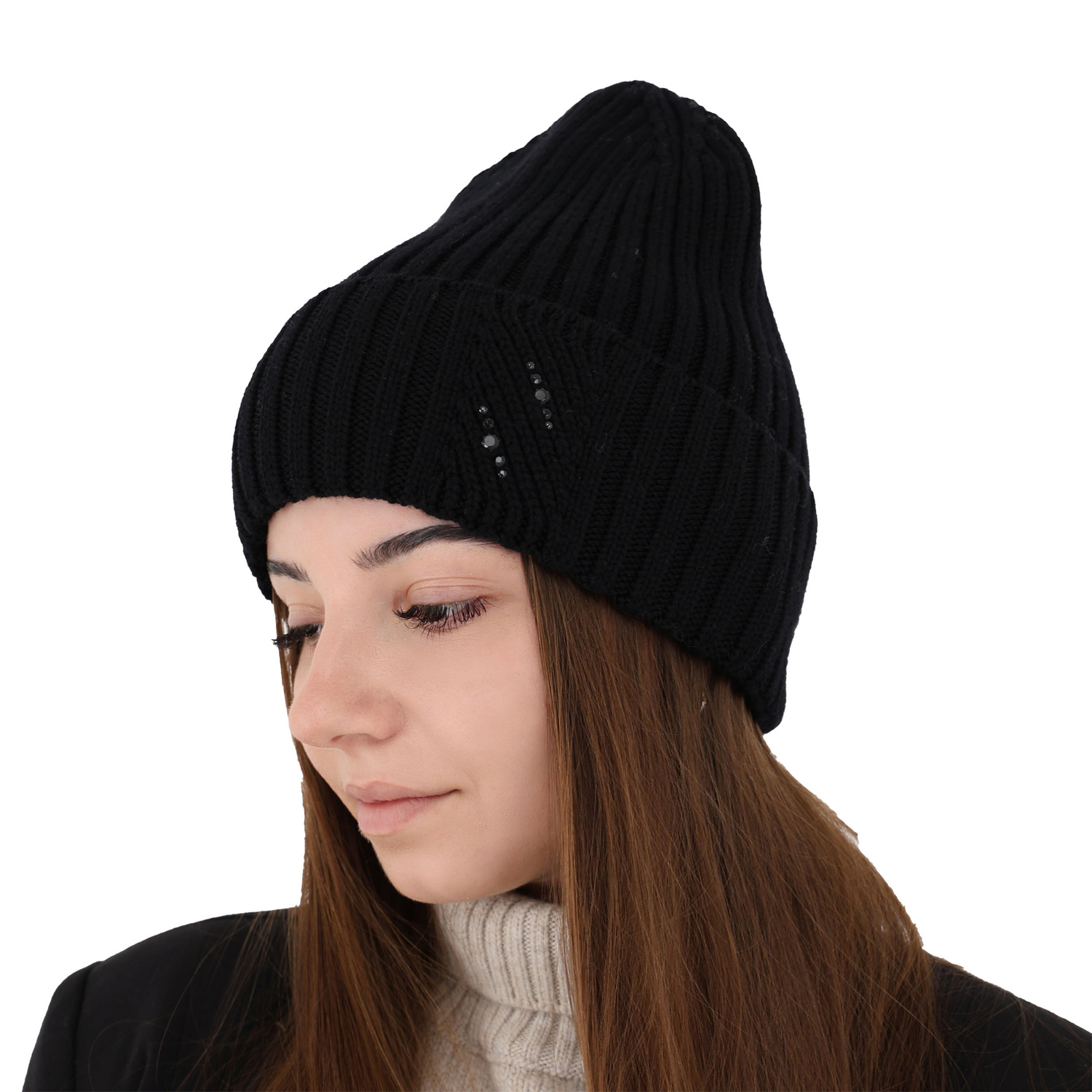 Căciulă de iarnă pentru femei maro 100% lână merino extra fină Ariga