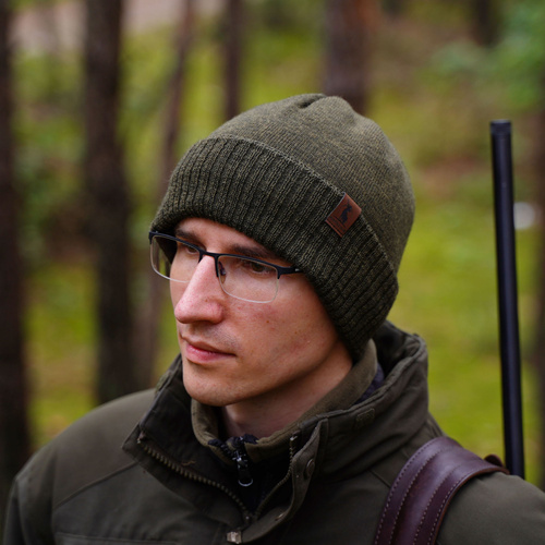 Căciulă de iarnă pentru bărbați, albastră, din lână merino Hogan