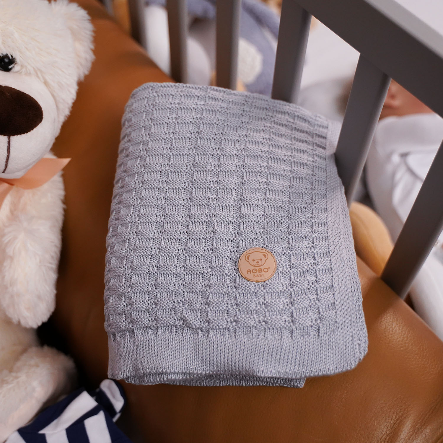 Pătură din bambus pentru bebeluși muștar Misio