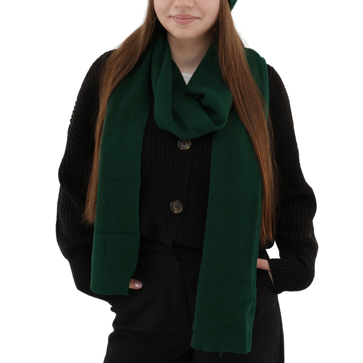 Fular de iarnă pentru femei verde din lână Agora