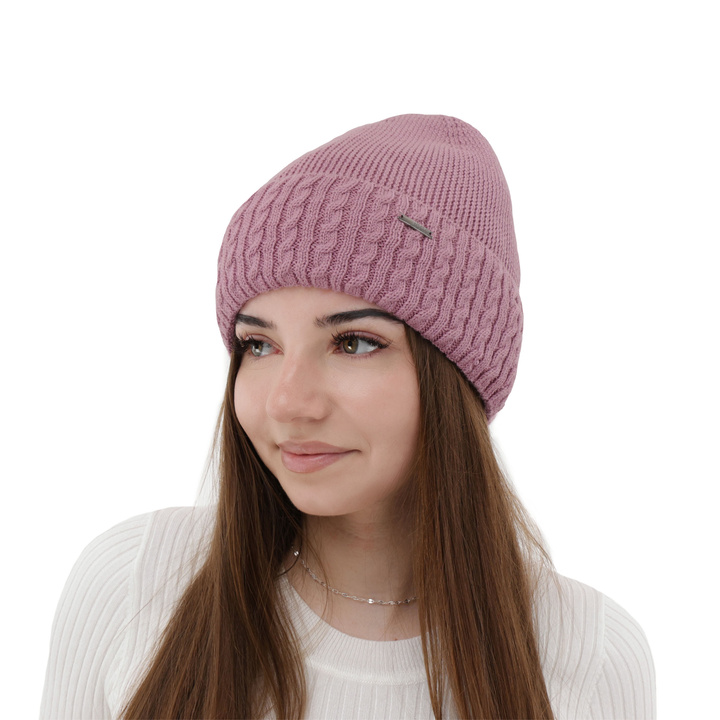 Căciulă de iarnă pentru femei, violet, lână merino Febe