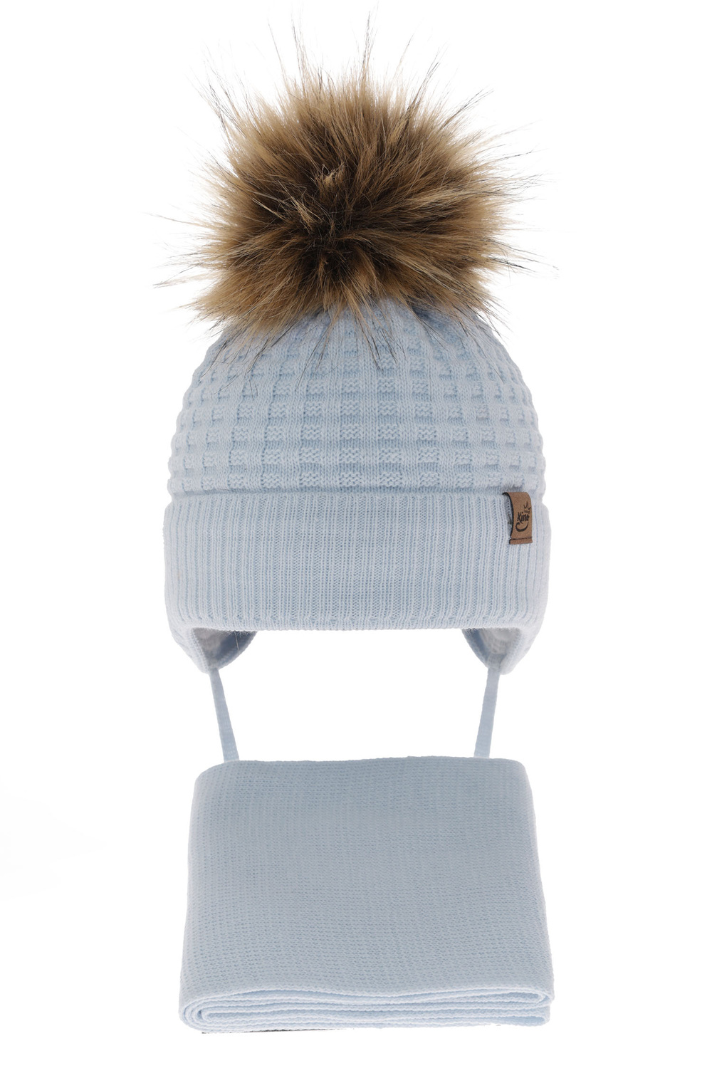 Set de iarnă pentru băieți: Căciulă și fular bleu Salem