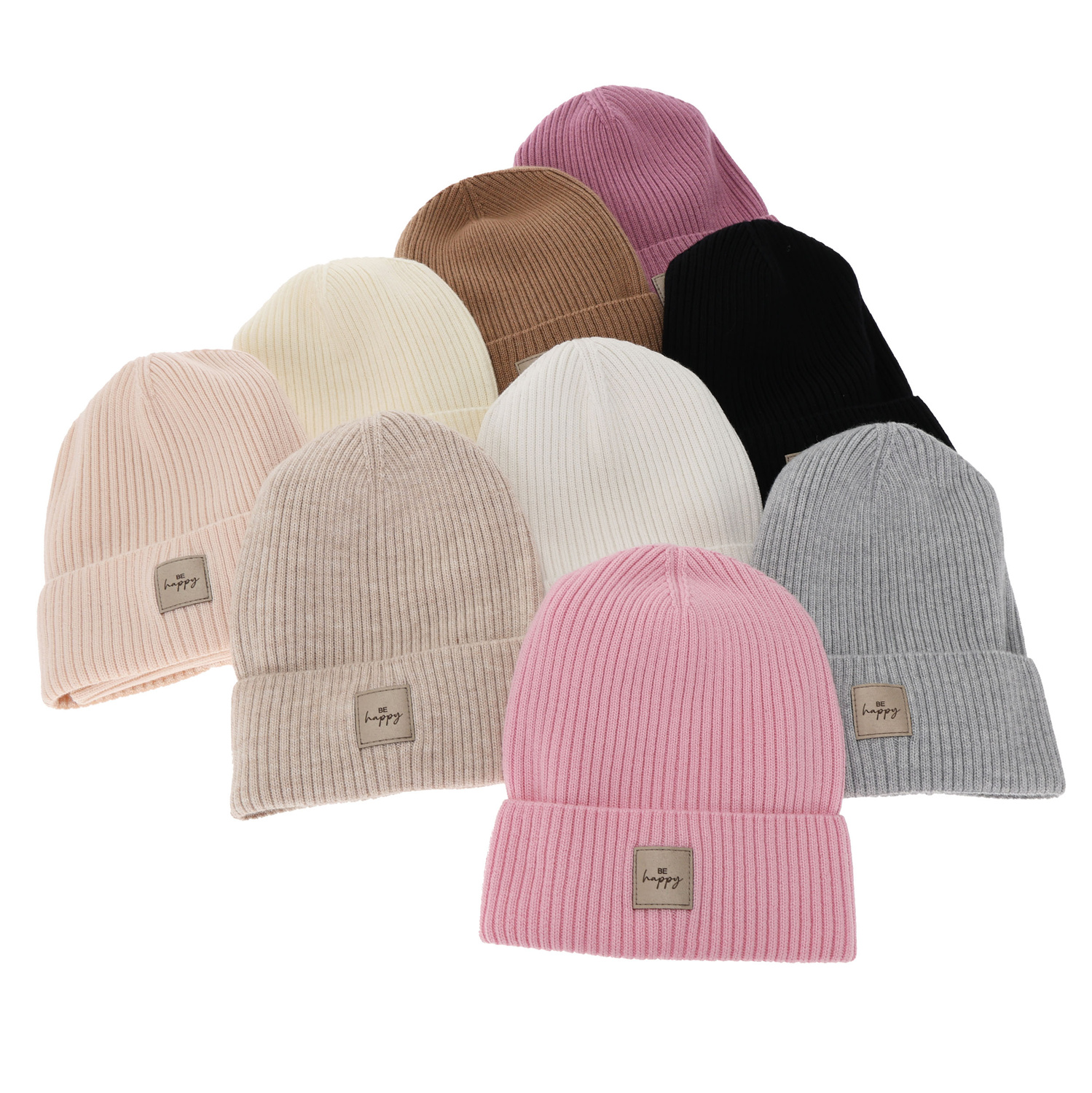 Set de primăvară-toamnă pentru fete: căciulă și fular circular, gri, 100%, lână merino, Vanita