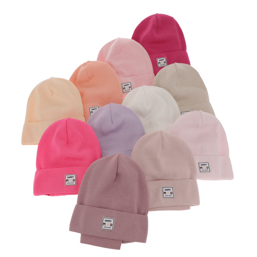 Set de primăvară-toamnă pentru fete: căciulă și fular circular, cu bumbac, alb Mersila